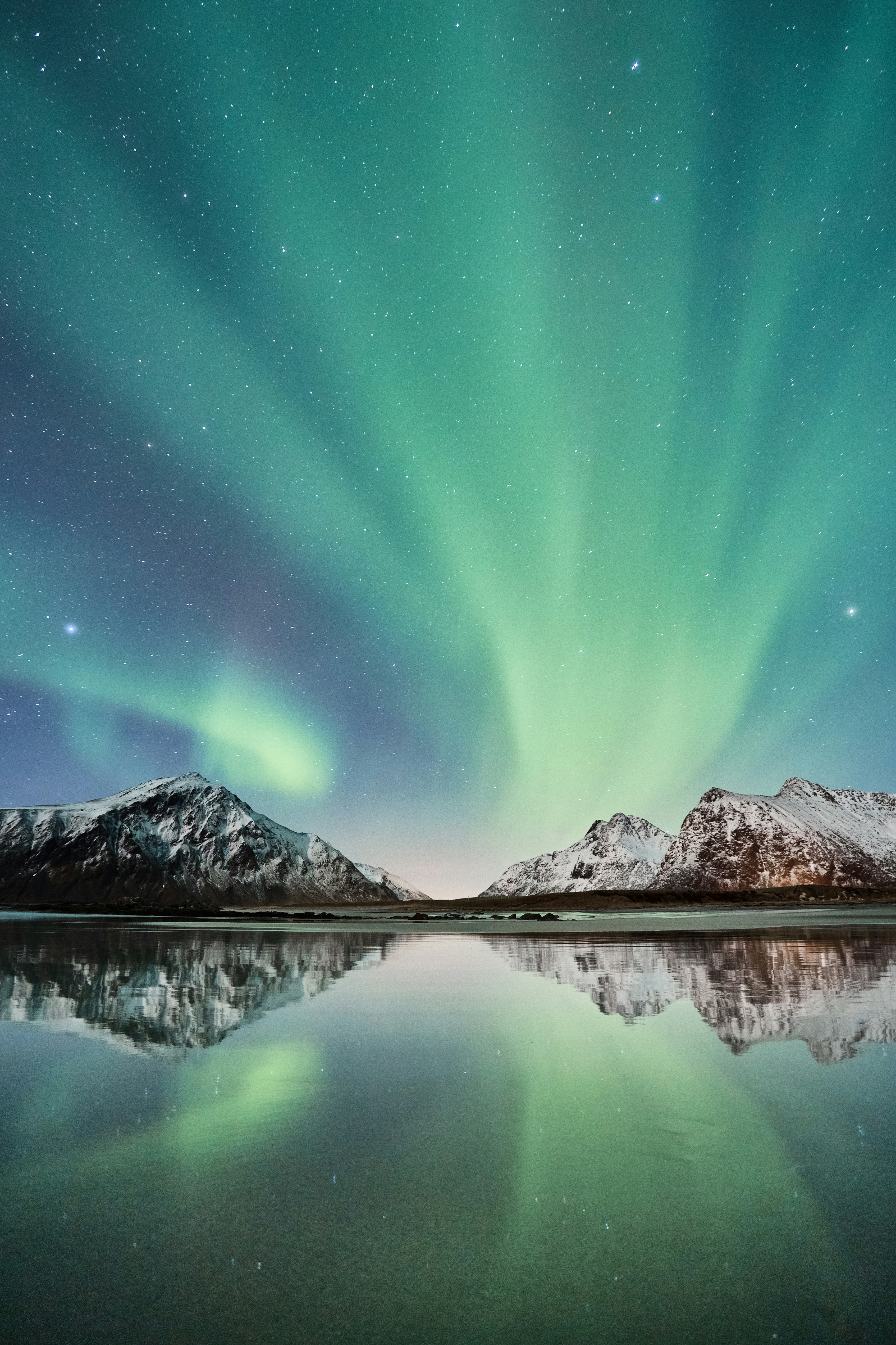 Norwegian fjord landscape with mountains and water